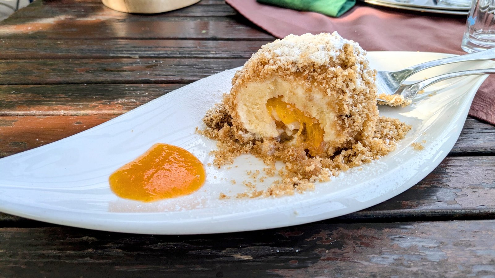 Marillenknödel a plate of marillenknödel in the wachau valley