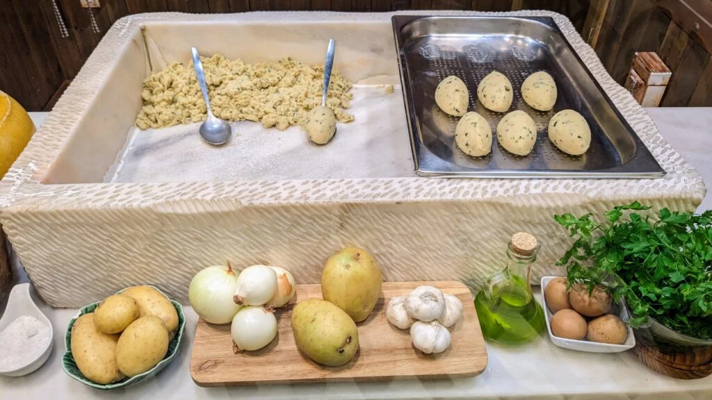 traditional food in lisbon: pasteis de bacalhau