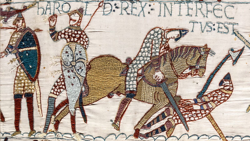 the bayeux tapestry in normandy france