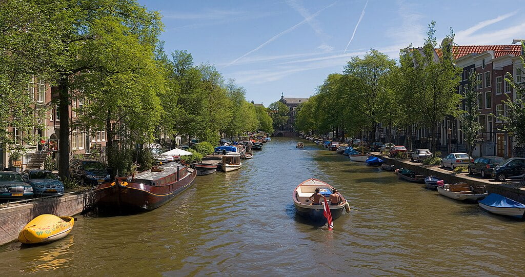 ferry to holland canals in amsterdam