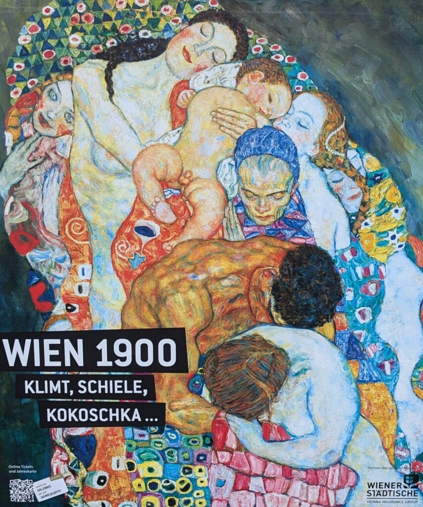 a painting by gustav klimt in poster form in vienna