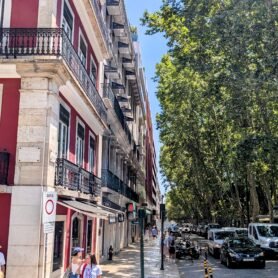 street view of avenida da liberdade in lisbon