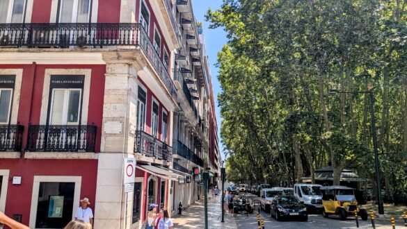 street view of avenida da liberdade in lisbon