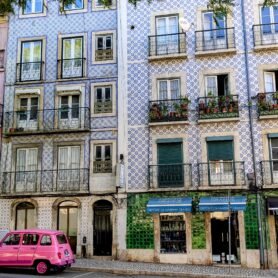 tiled facades in principe real in lisbon