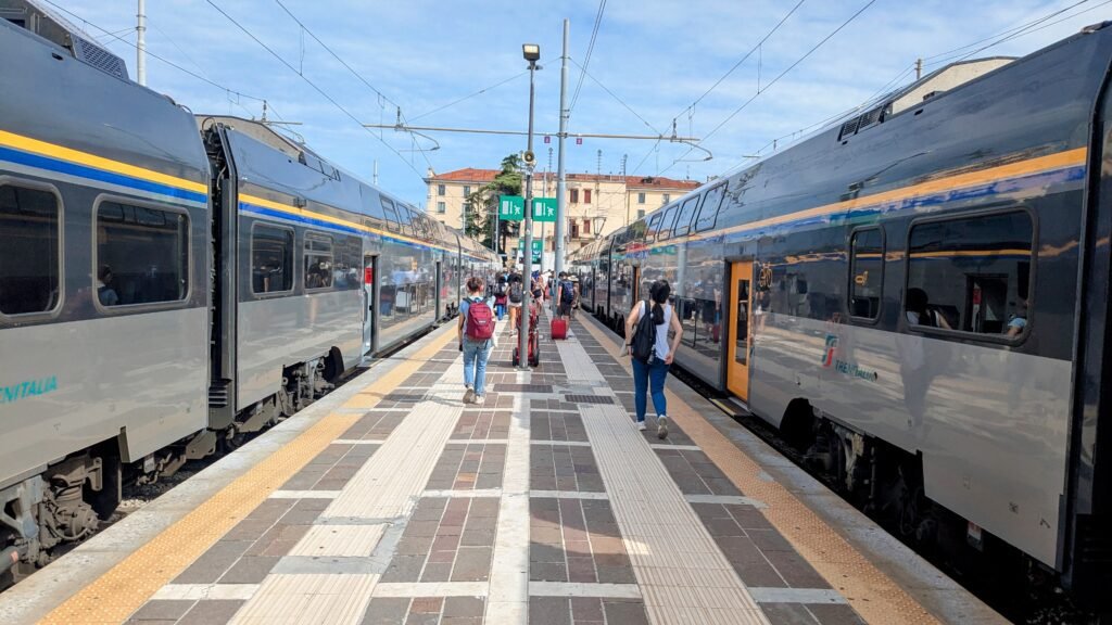 a platform at venice santa lucia train station