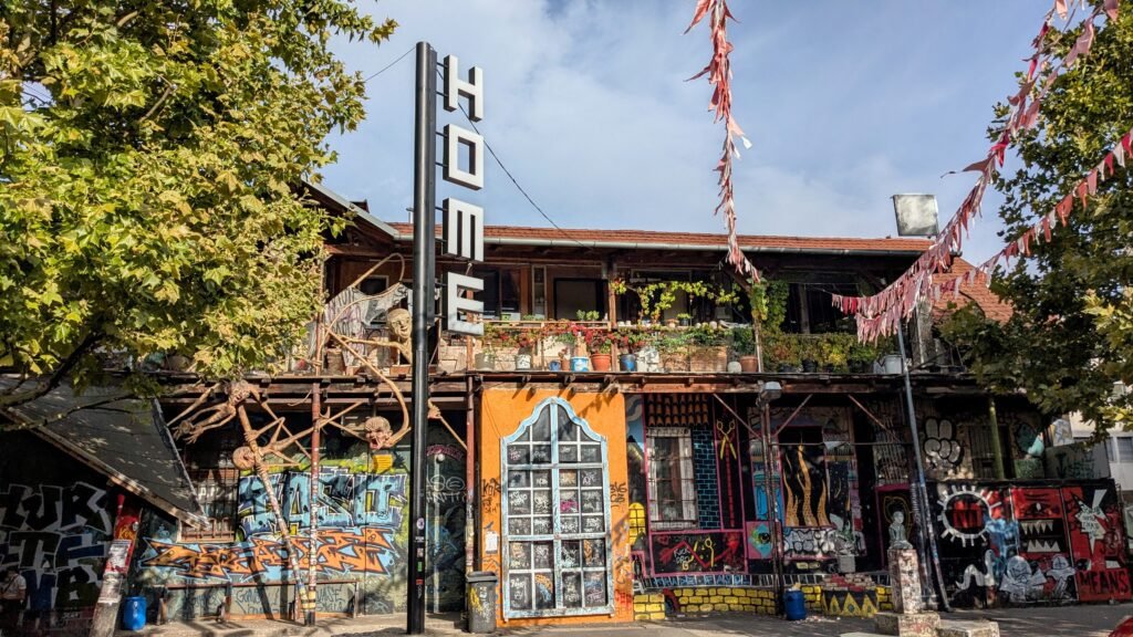 metelkovo mesto in summer