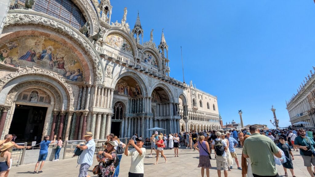 st mark's basilica and doge's place in august