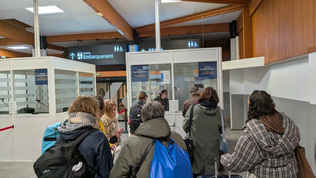 Passport control and EES checks